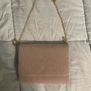 Rose gold shimmering purse
